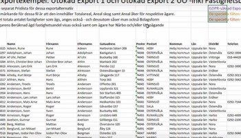 Utökade exportfiler - ny tjänst